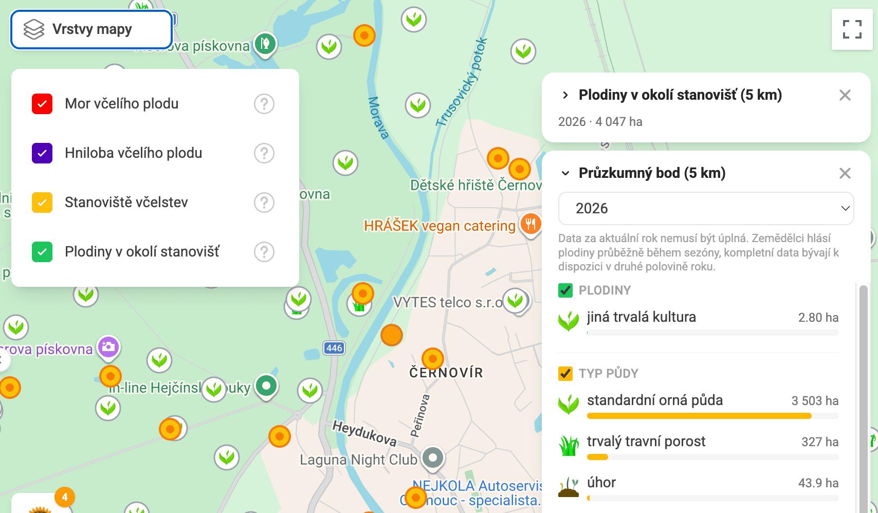 Beentry disease map preview