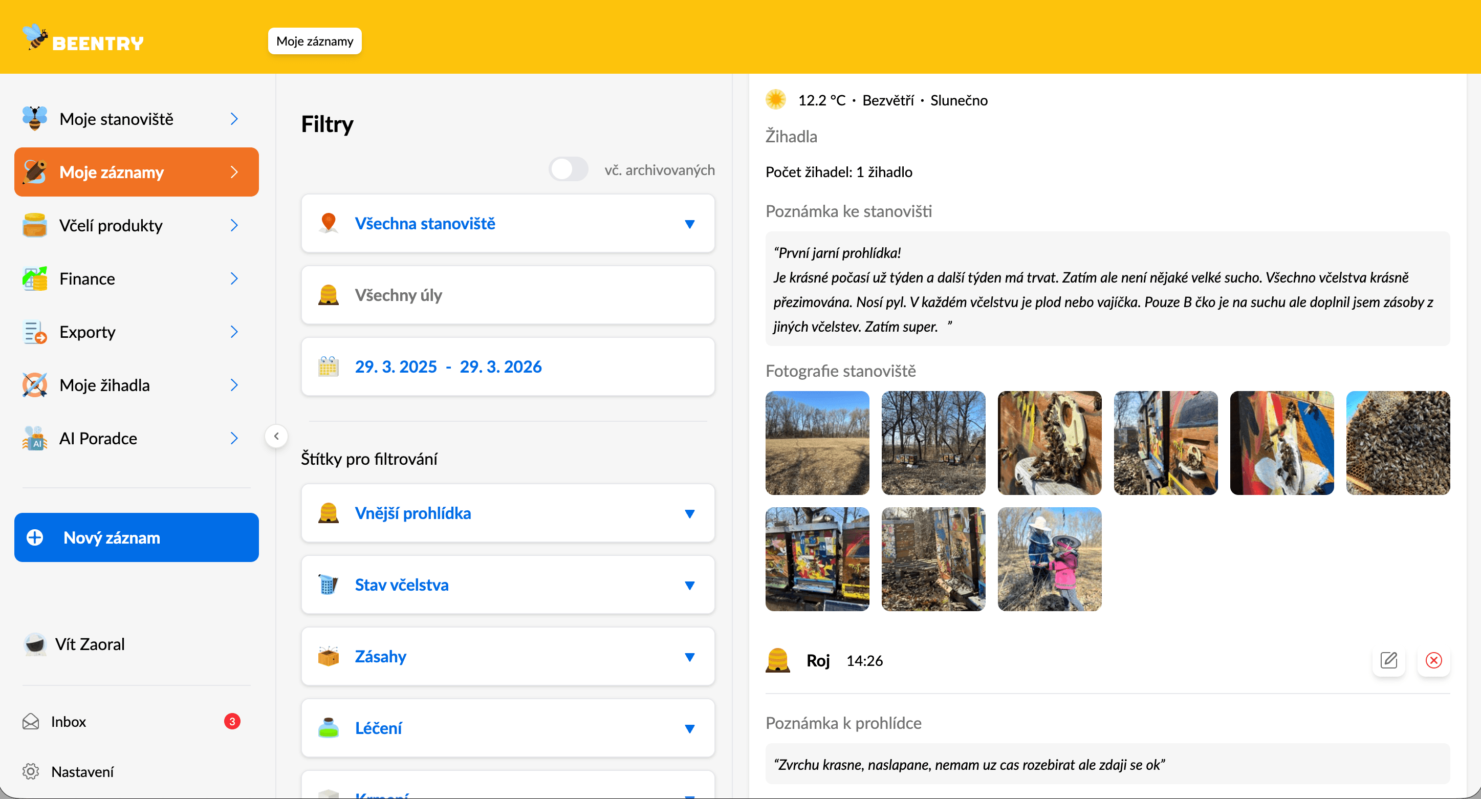 Beentry web application preview
