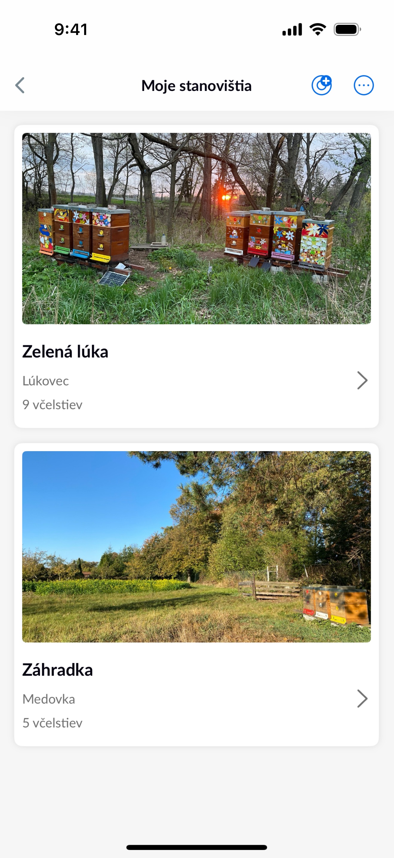 Mobilná aplikácia Beentry, obrazovka aplikácie